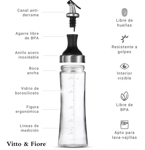 DISPENSADOR DE ACEITE DOBLE EN VIDRIO